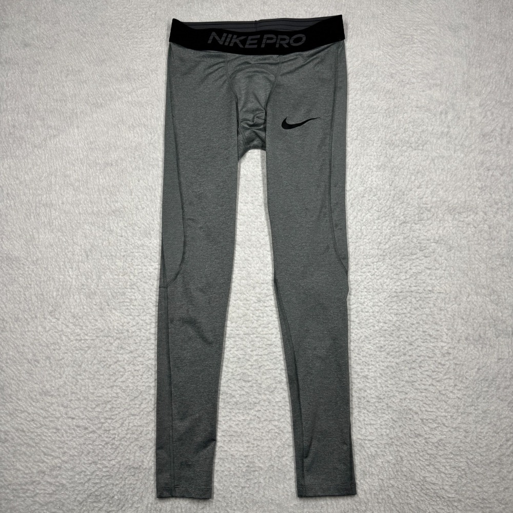 Nike Pro DRI-FIT Pants Heather Gray Training BV5641-085 Men's Size Medium